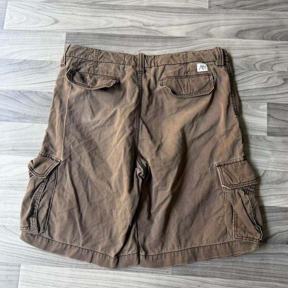 Aeropostale Vintage Baggy Cotton Cargo Shorts Brown Size 38